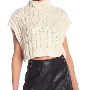 Free People Frosted Cable Sweater Vest